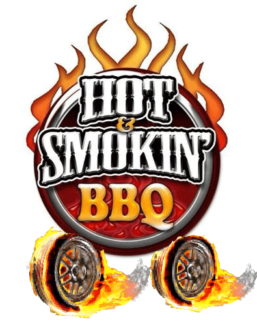 Smokin BBQ Logo with wheels.