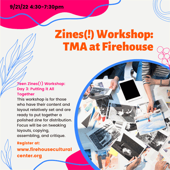 Zines Workshop - Day 3, (Cancelled) in Partnership with the Tampa Museum of Art