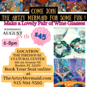 Mermaids Only: Make a Pair of Wine Glasses! Aug 28.