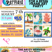 Mermaids Only: Resin Frame Art Party! Aug 7.