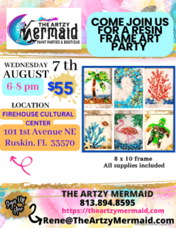 Artzy Mermaid class Aug 7.