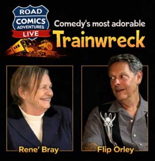 Headliner Rene Bray will be joined by featured comic Flip Orley on Friday, March 6 2026. Brought to you by Road Comics Adventures and The Firehouse Cultural Center.
