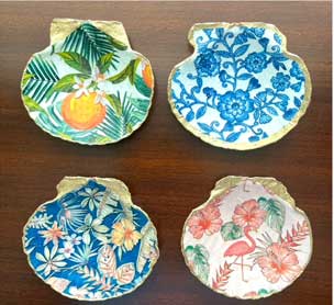 Homeschool: Decoupage Shells Workshop