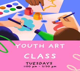 Youth Art Class: Ages 5 to 9: Feb 24