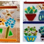 April Flower Glass Fusing