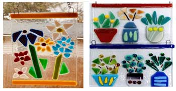 April Flower Glass Fusing