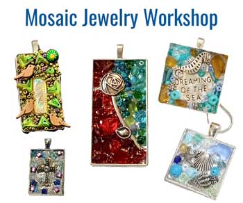 Mosaic Jewelry at the Firehouse.