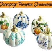 Decoupage Pumpkin Ornaments